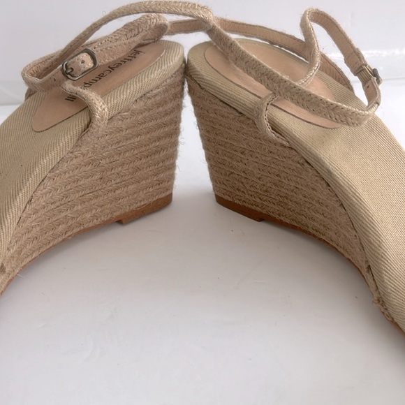 Jeffrey Campbell Sailboat Sandal Tan Raffia Wedge Espadrille Jute Size 11 NEW - Picture 9 of 9